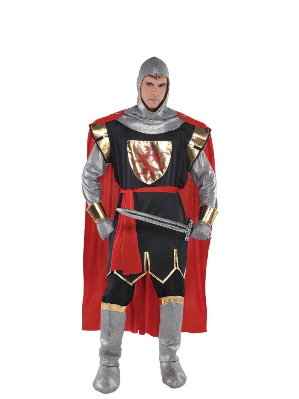 Brave Crusader Knight Adult Costume One Size Fits Most Full Set NWT